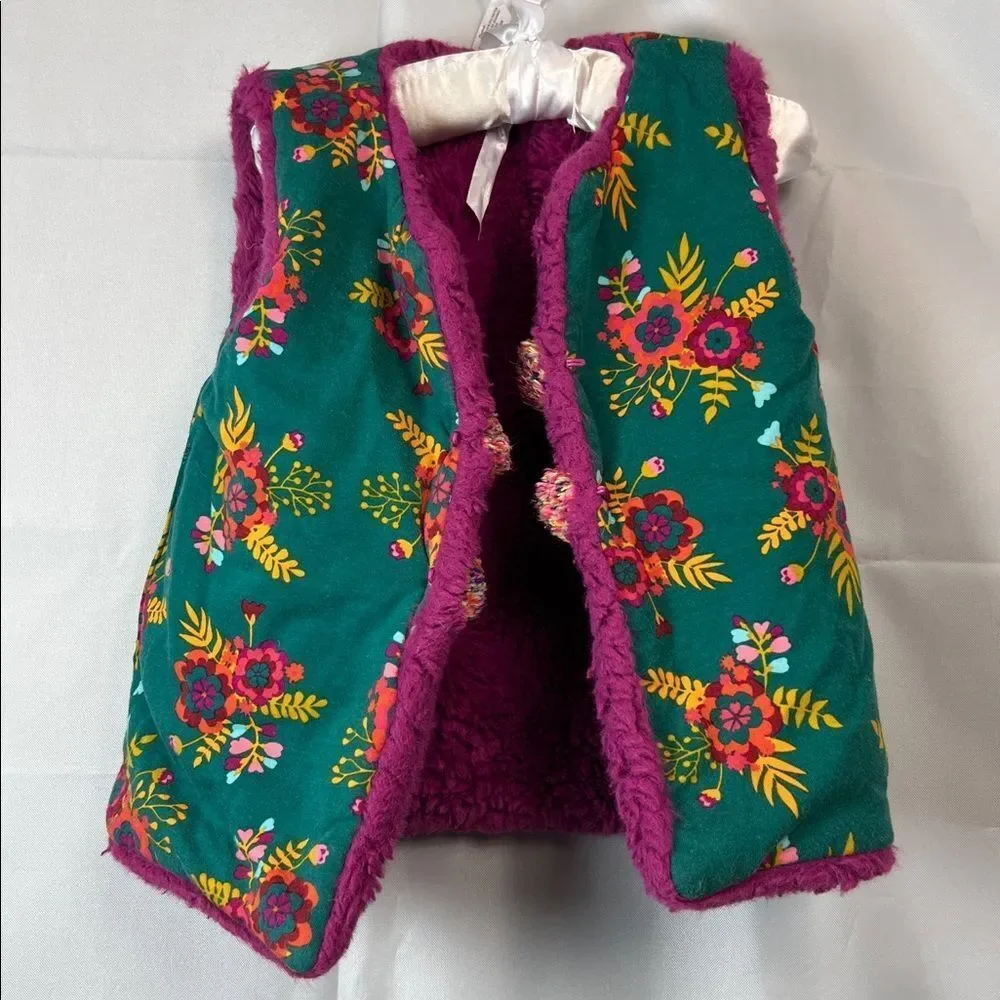 Matilda Jane Moments with you good to faux fucshia and green reversible vest 6